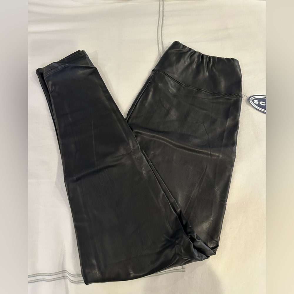 SCOOP Faux Leather Leggings NWT size M
